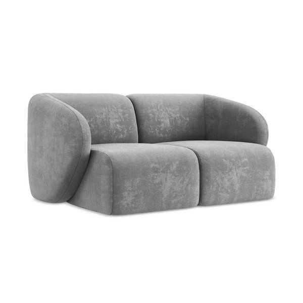 Pilkos spalvos sofa iš šenilinio audinio 174 cm Lani – Makamii-image-1