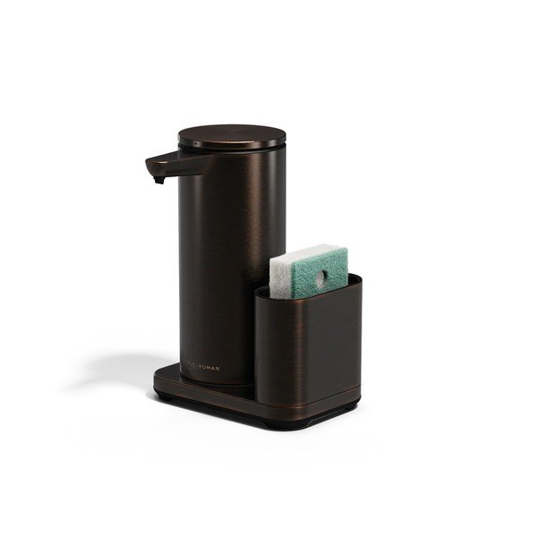 Automatinis bronzinės spalvos iš metalo stovas skalbimo reikmenims – simplehuman