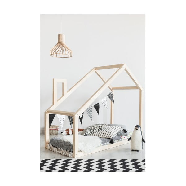 Namų lova iš pušies medienos Adeko Mila DM, 100 x 190 cm