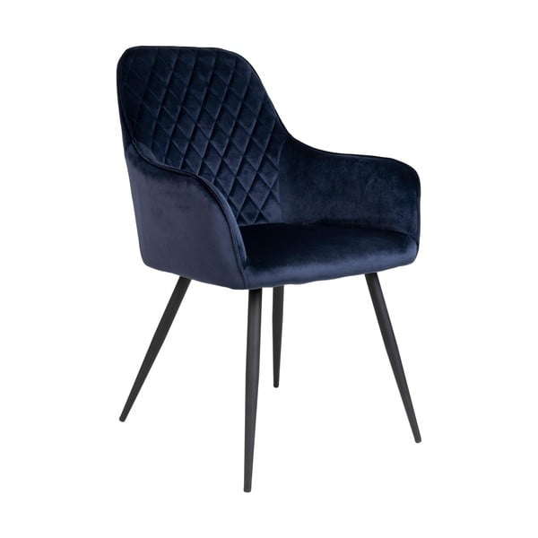 2 mėlyno aksomo valgomojo kėdės iš mėlyno aksomo Harbo - House Nordic