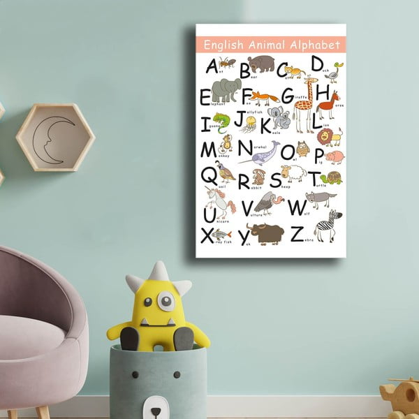 Vaikiškas paveikslas 45x70 cm Alphabet - Wallity-image-1