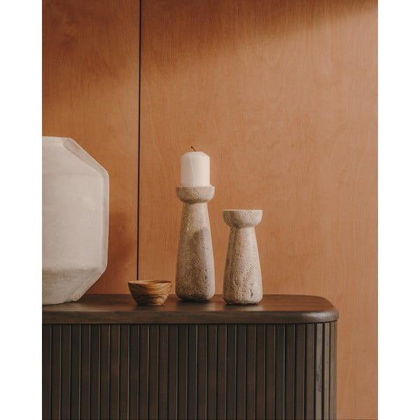 Iš akmens žvakidė arbatinei žvakutei Magan – Kave Home-image-1