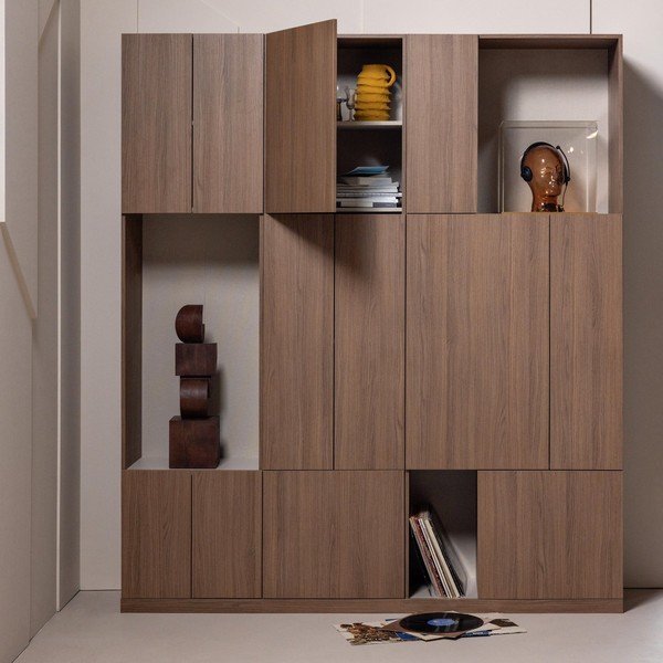 Tamsios natūralios spalvos modulinė spinta 188x215 cm Build – WOOOD-image-1