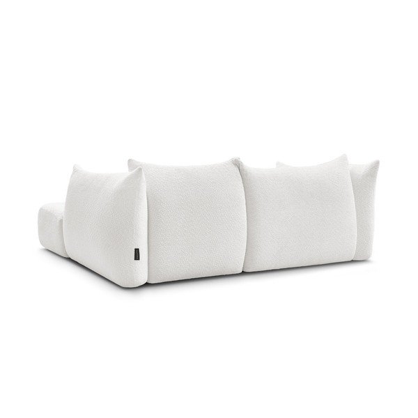 Baltos spalvos kampinė sofa iš boucle (su dešiniuoju kampu/su gultu) Azra – Bobochic Paris-image-4