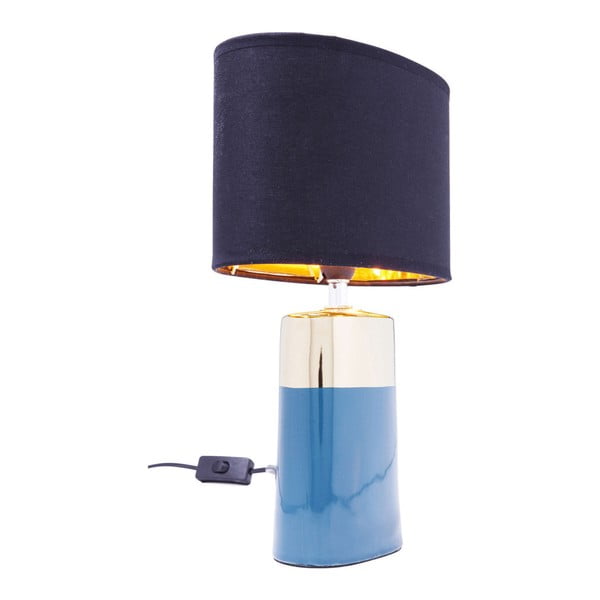 Mėlynas stalinis šviestuvas "Kare Design Zelda", aukštis 32,5 cm
