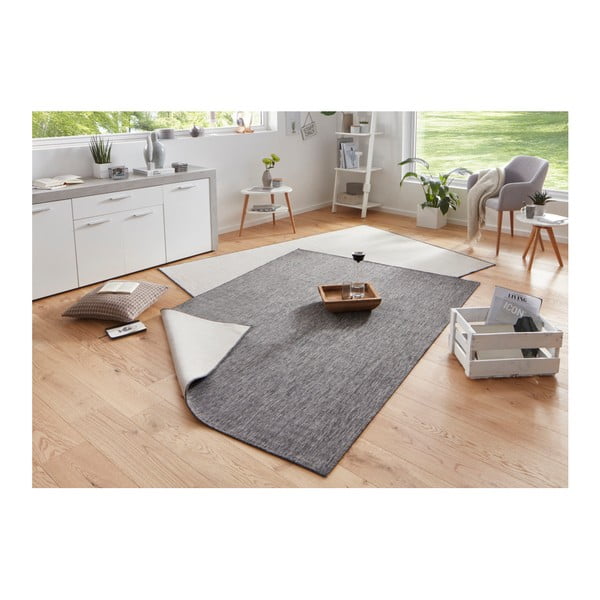 Pilkas dvipusis lauko kilimas NORTHRUGS Miami, 80 x 150 cm-image-2