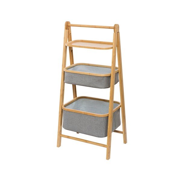 Stovas su 2 krepšeliais "Wenko Bamboo-image-2
