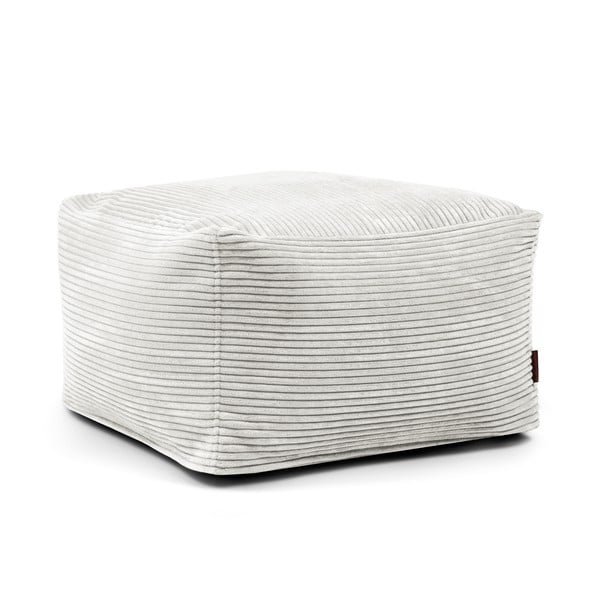 Kreminės spalvos iš kordinio velveto sėdmaišis Softbox MooG – SLOWDOWN