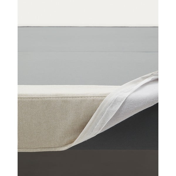 Dvigulė lova smėlio spalvos audiniu dengta 180x200 cm Ofelia – Kave Home-image-3