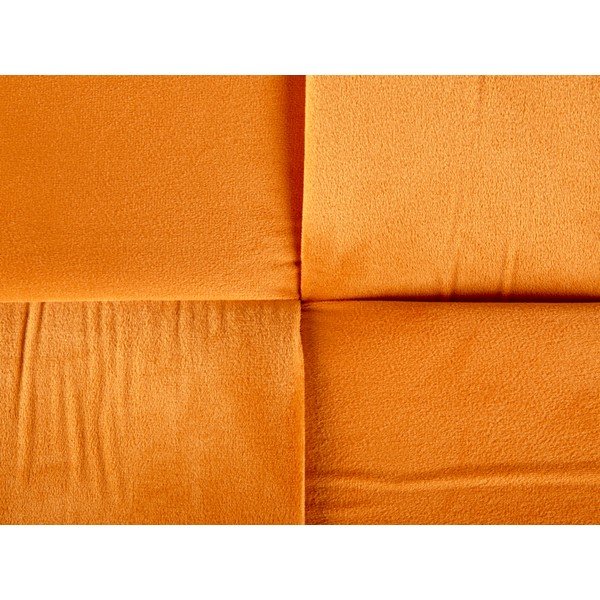Oranžinės spalvos aksominė taburetė Weaved – Leitmotiv-image-4