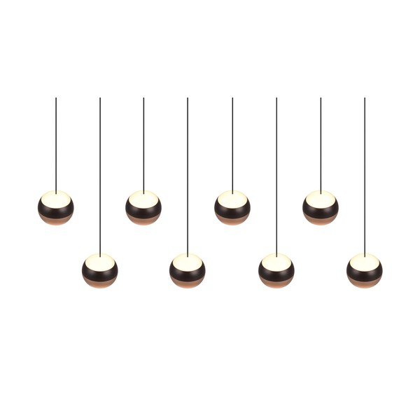 Kabantis šviestuvas juodos spalvos/vario spalvos LED su metaliniu gaubtu Orbit – Trio Select-image-1