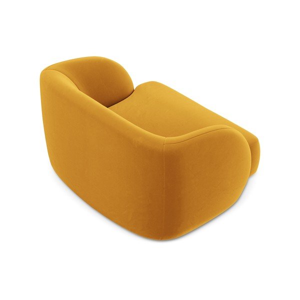 Krėslas garstyčių spalvos iš velveto Miley – Micadoni Home-image-4