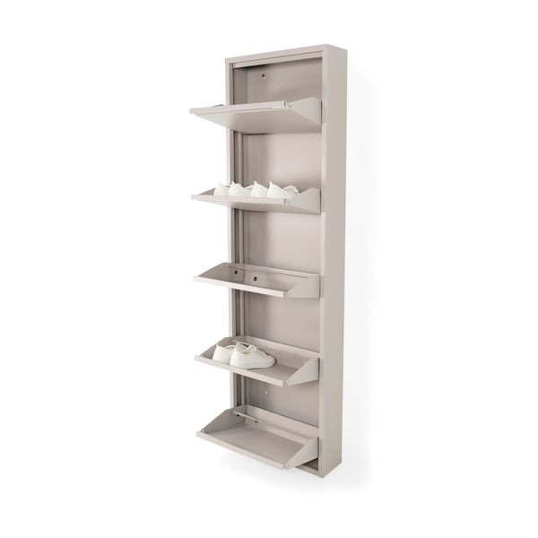 Taupe spalvos iš metalo atlenkiama spintelė batams 50x169x15 cm Billy – Spinder Design-image-2
