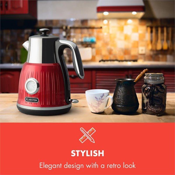 Elektrinis virdulys Red Klarstein Cancan-image-1