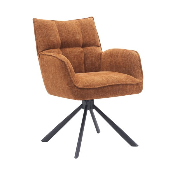 Oranžinės spalvos iš audinio valgomojo kėdžių komplektas 2 vnt. Marilla – Unique Furniture