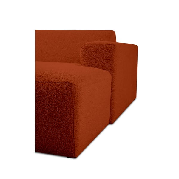 Iš boucle modulinė sofa raudonos plytų spalvos (su dešiniuoju kampu) Roxy – Scandic-image-4