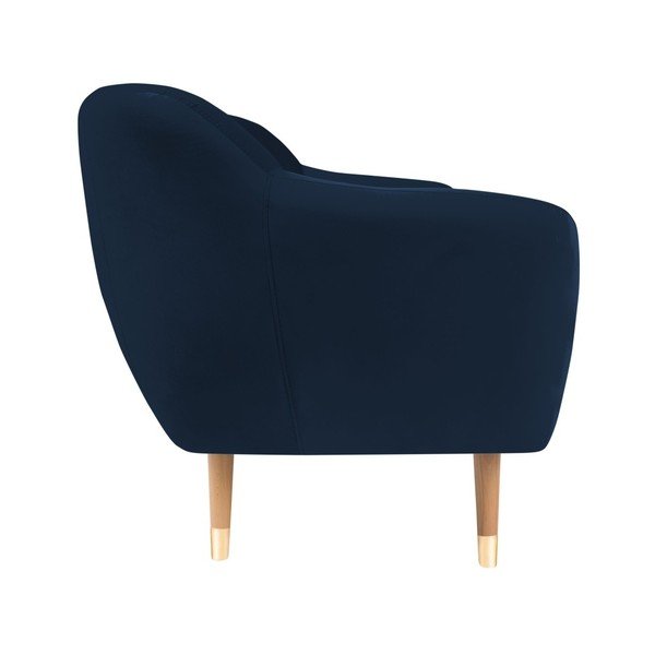 Tamsiai mėlyna aksominė sofa Mazzini Sofos Benito, 158 cm-image-3