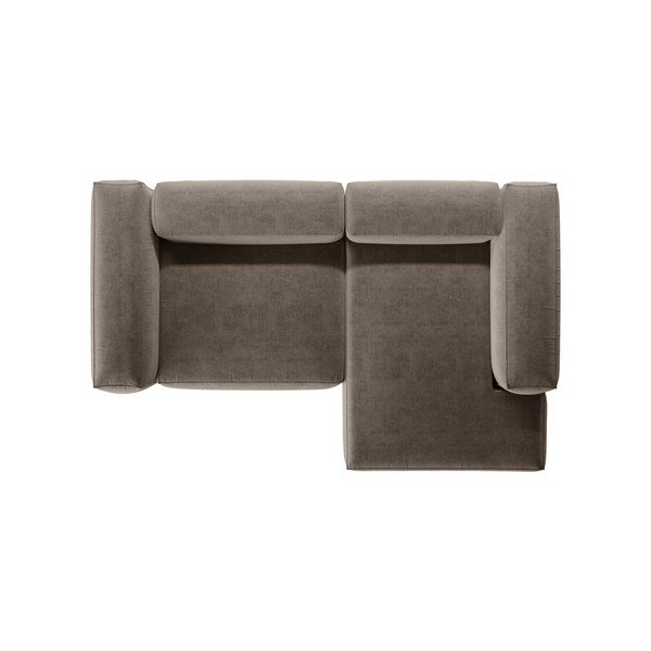 Rudos spalvos kampinė sofa (su dešiniuoju kampu/su gultu) Bergamo – Cosmopolitan Design-image-3