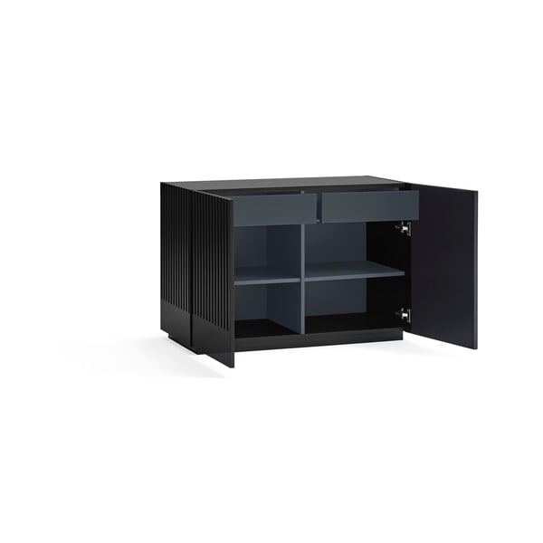 Žema šoninė spintelė juodos spalvos 100x70 cm Doric – Teulat-image-3