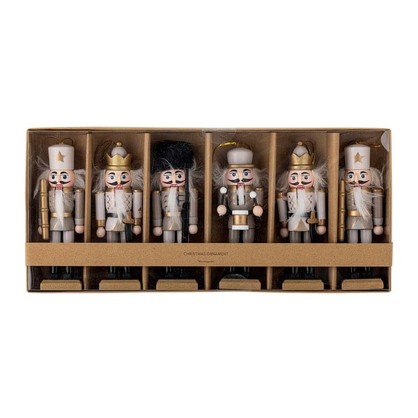 Iš medienos eglutės papuošimai 6 vnt. 13 cm Nikita – Bloomingville-image-2