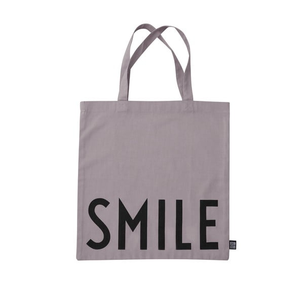 Violetinis drobinis krepšys Design Letters Smile