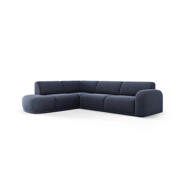 Iš velveto kampinė sofa tamsiai mėlynos spalvos Erin – Micadoni Home-image-2