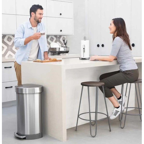 Nerūdijančio plieno šiukšliadėžė su pedalu, 45 l simplehuman-image-1
