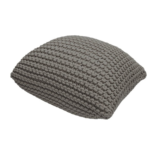 Pilkos spalvos pagalvėlė-pufas Bonami Essentials Knit