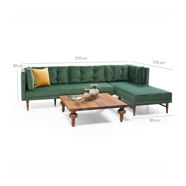 Žalioji sofa dešiniajame kampe Balcab Home Amalia-image-2