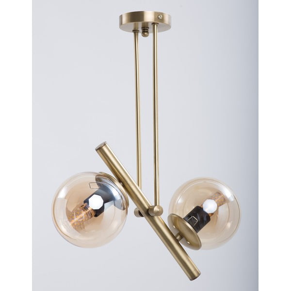 Lubinis šviestuvas auksinės spalvos ø 15 cm su stiklo gaubtu Libra – Squid Lighting-image-2