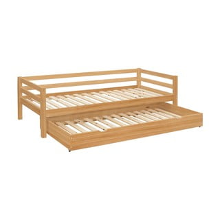 Ištraukiama iš pušies masyvo vaikiška lova natūralios spalvos 90x200 cm Alpi – Støraa
