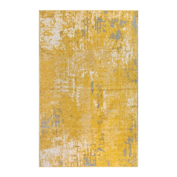 Dvipusis geltonai pilkas kilimas "Vitaus Dinah", 77 x 200 cm