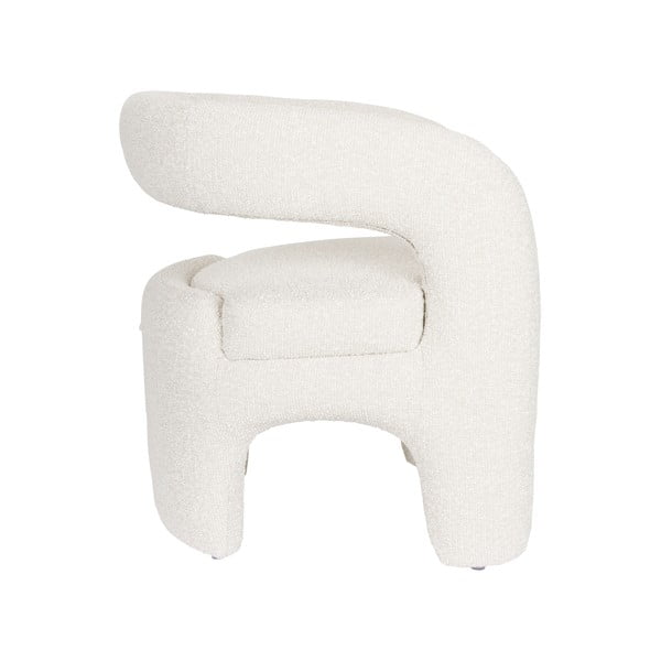 Baltos spalvos iš boucle krėslas Nova – White Label-image-3