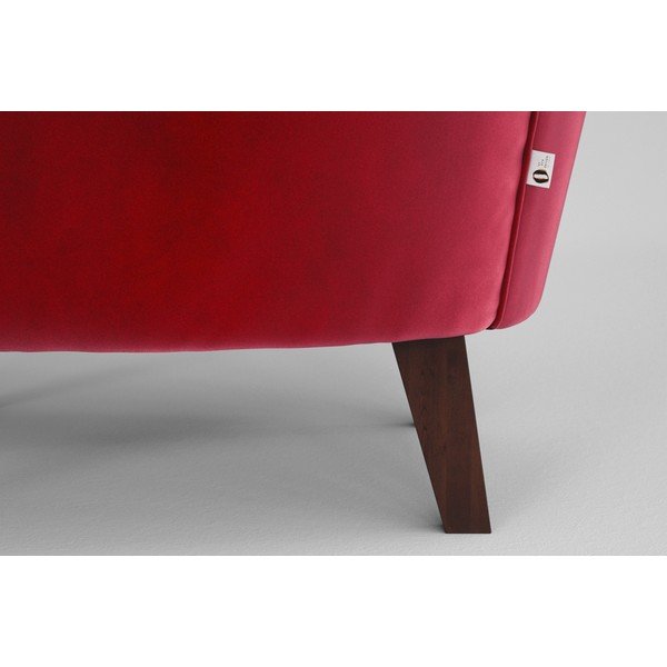 Raudono aksomo fotelis My Pop Design Balard-image-1