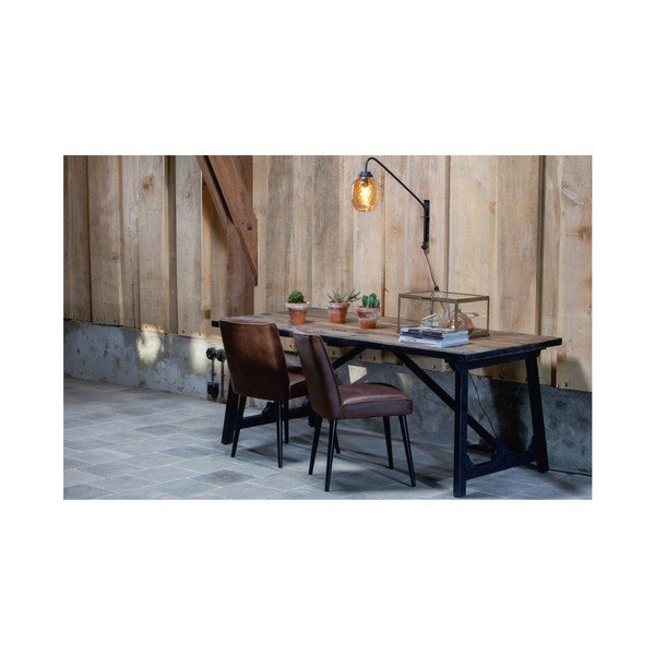 2 tamsiai rudų odinių kėdžių rinkinys BePureHome Revolution-image-4