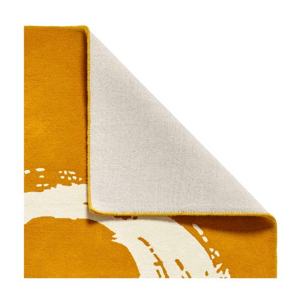 Geltonos spalvos vilnos kilimas Think Rugs Elements Circle, 120 x 170 cm-image-4