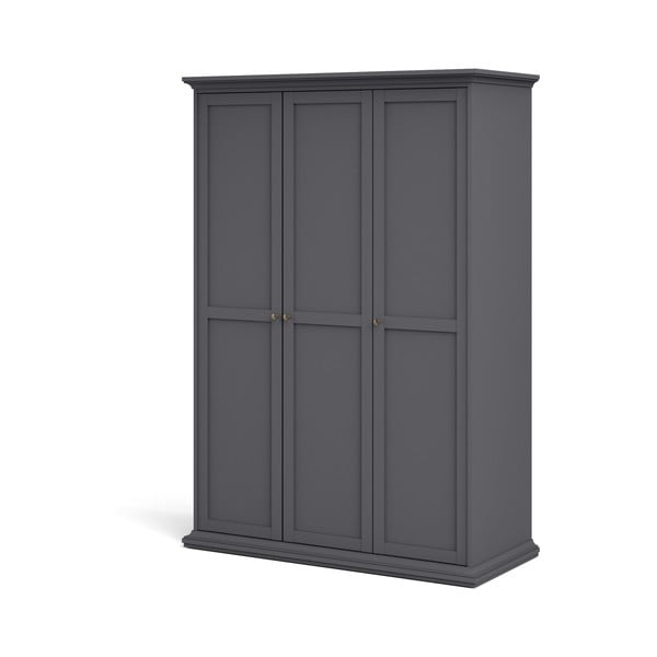 Drabužių spinta pilkos spalvos 139x201 cm Paris – Tvilum-image-2