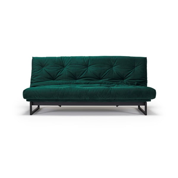 Žalia sofa-lova "Innovation Fraction Elegant Velvet Forest Green", 81 x 200 cm