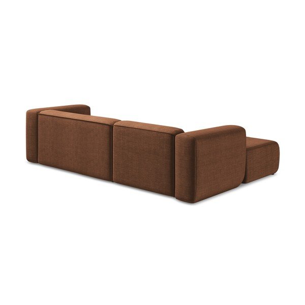Terakotos spalvos kampinė sofa (su kairiuoju kampu/su gultu) Ekahi – Makamii-image-4