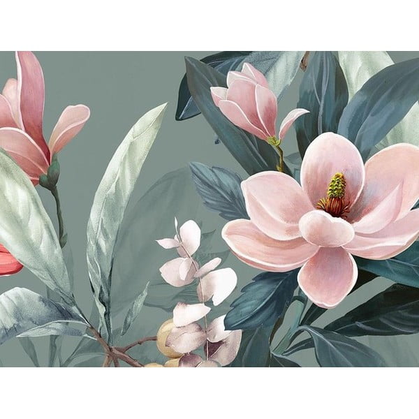 Žalia viengulė patalynė iš ekologiškos medvilnės Descanso Rose, 140 x 220 cm-image-3