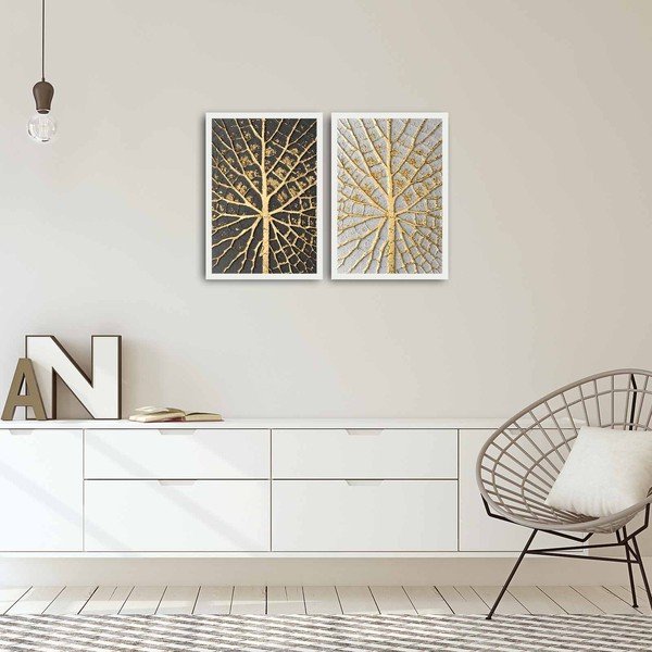Dviejų dalių paveikslas "Namų lapai", 72 x 50 cm-image-1