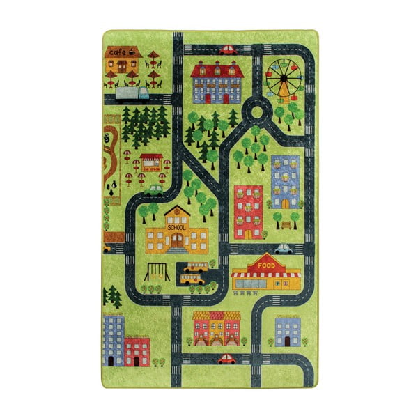 Vaikiškas kilimas Green Small Town 100 x 160 cm