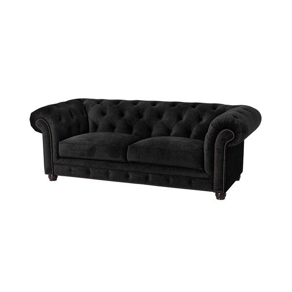 Juoda sofa "Max Winzer Orleans Velvet", 216 cm-image-1