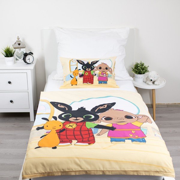 Iš medvilnės vaikiška patalynė vaikiškai lovai 100x135 cm Králíček Bing Playroom – Jerry Fabrics-image-1