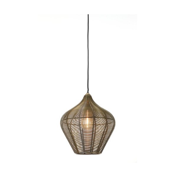 Bronzinės spalvos iš metalo kabantis šviestuvas ø 27 cm Alvaro – Light & Living-image-2