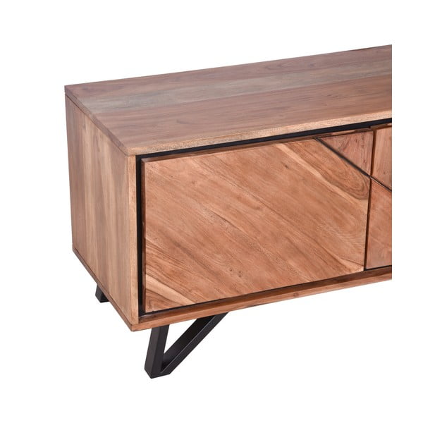 Natūralios spalvos iš akacijos masyvo TV spintelė 150x51x40 cm Ambala – Interia Home & Living-image-4