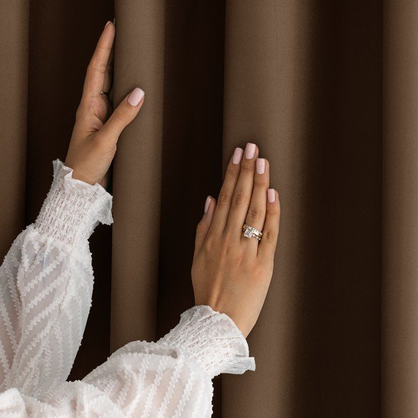 Rudos spalvos pritemdymas (dalinis užtemimas) užuolaida 140x270 cm Carli – Restilo-image-2