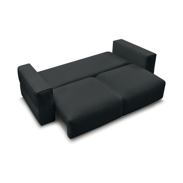 Juodos spalvos sulankstoma/su sandėliavimo vieta sofa 265 cm Ezechiel – Bobochic Paris-image-3