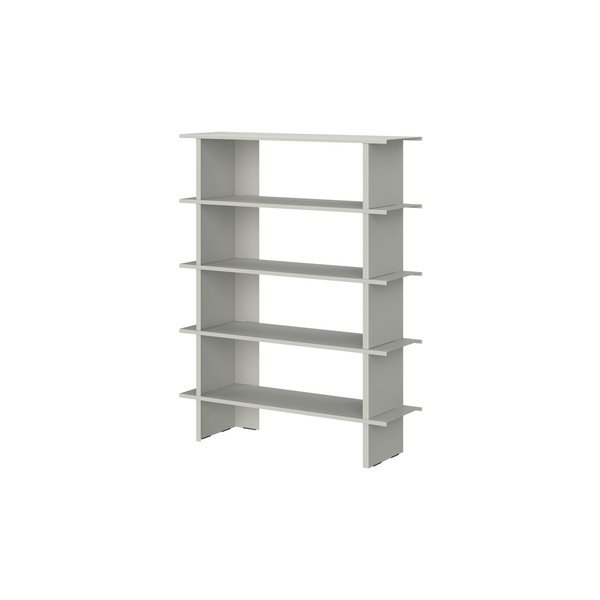 Šviesiai pilkos spalvos iš metalo knygų spinta  120x156x37 cm Hes – noo.ma