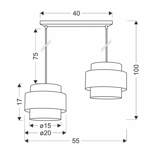 Kabantis šviestuvas baltos spalvos/natūralios spalvos ø 20 cm su rotango gaubtu Rattan – Candellux Lighting-image-2